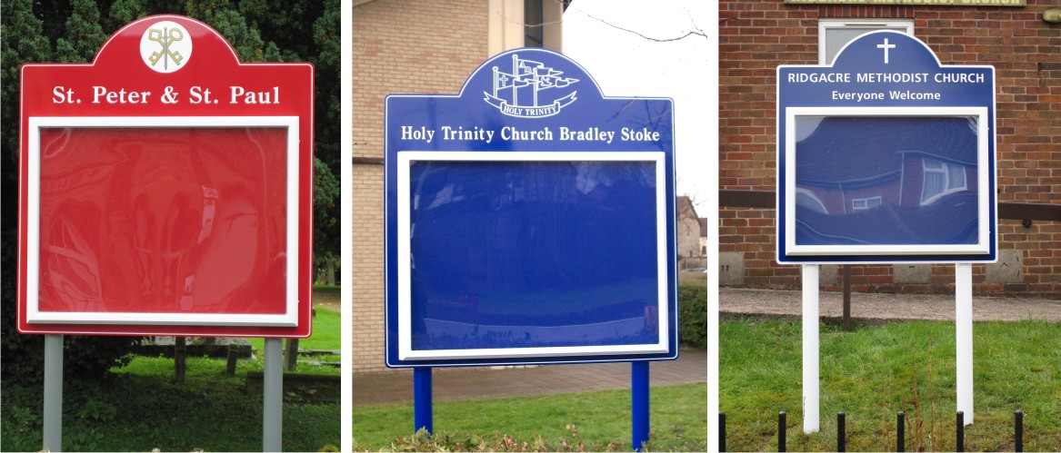 Church Notice Boards Midi Post Mounted